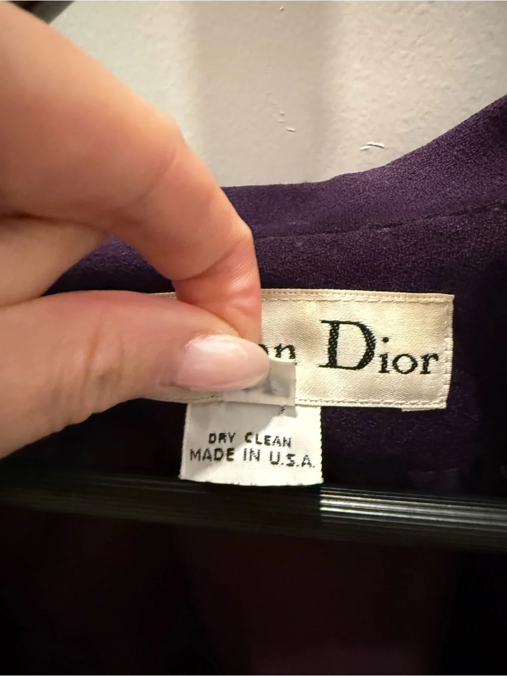 Christian Dior Double Breasted eggplant elegant jacket